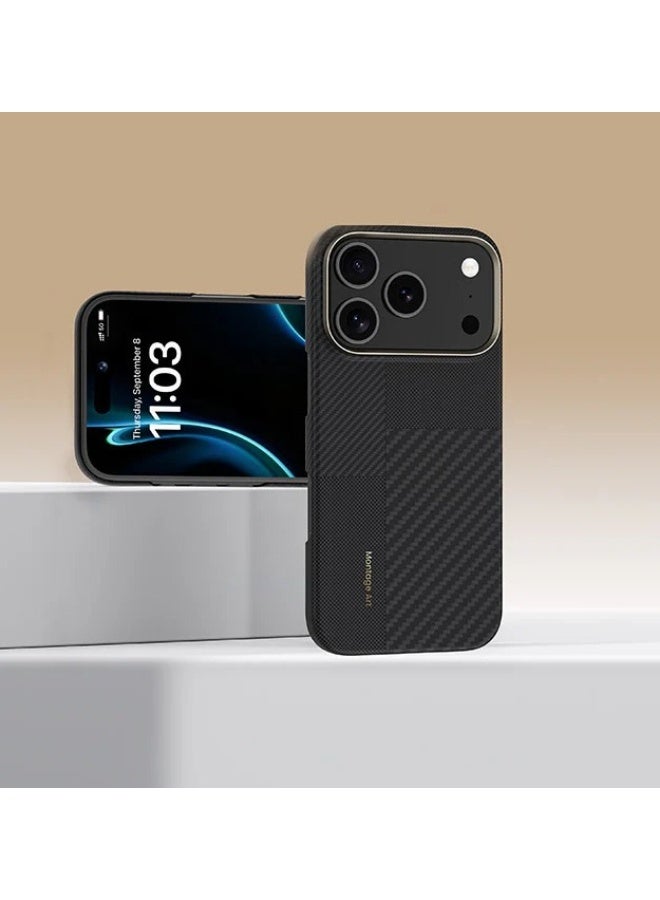 بينكس جراب Benks المميز بتصميم مونتاج آرت لهاتف iPhone 17 Pro Max، متوافق مع زر التحكم بالكاميرا، ومتوافق مع MagSafe، جراب حماية عسكري مصنوع من ألياف كيفلر من دوبونت - Image 4